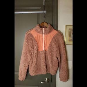 Target Wild Fable Dusty Rose Sherpa Zip Pullover